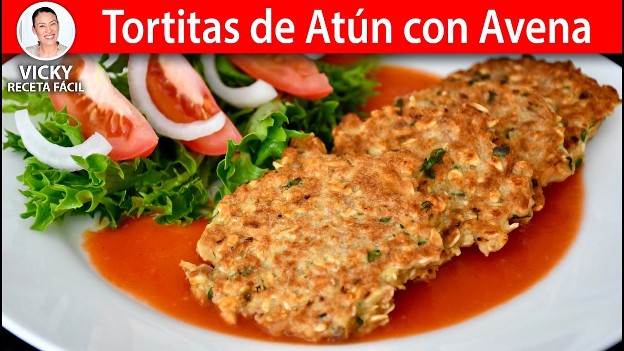 Miniatura del vídeo «TORTITAS DE ATÚN CON AVENA | Vicky Receta Facil»
