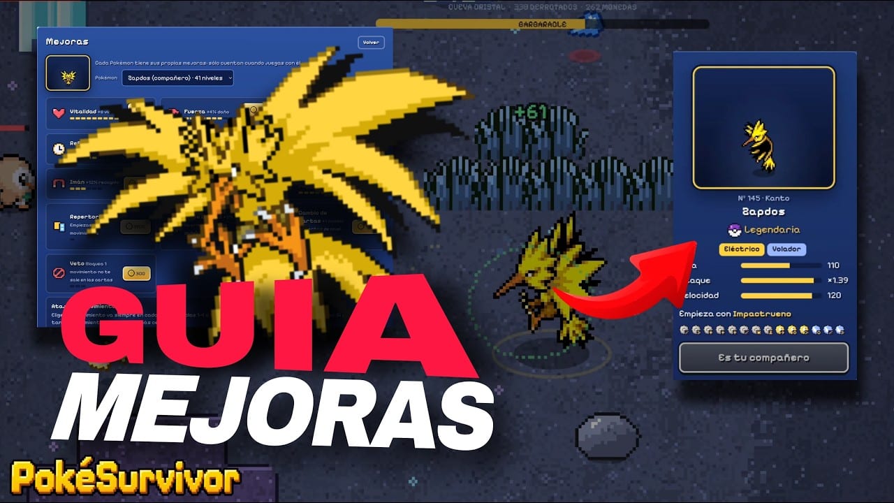 Miniatura del vídeo «Cómo ENTRENAR TU POKÉMON en POKESURVIVOR (Guía para principiantes)»