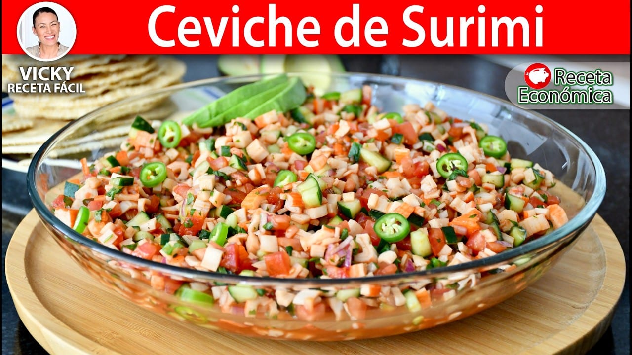 Miniatura del vídeo «CEVICHE DE SURIMI | Vicky Receta Facil»