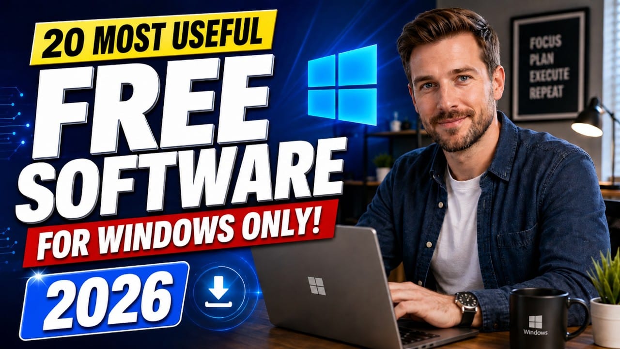 Miniatura del vídeo «20 Most Useful Free Software for Windows Only! 2026»